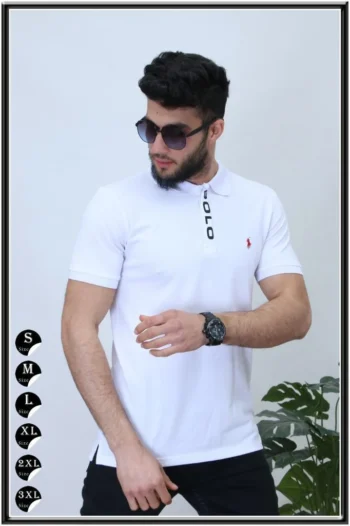 White Half-Sleeve T-Shirt with Design